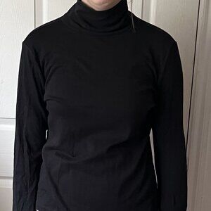 Black turtleneck shirt
